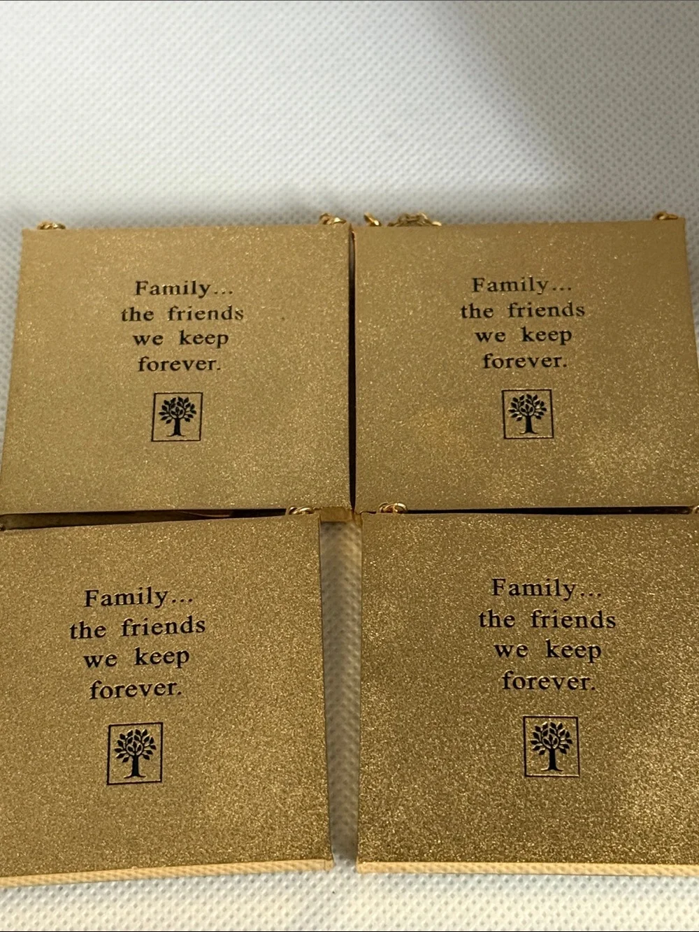 4  VTG Hallmark Green Enamel mini photo picture Frame Set Rhinestones